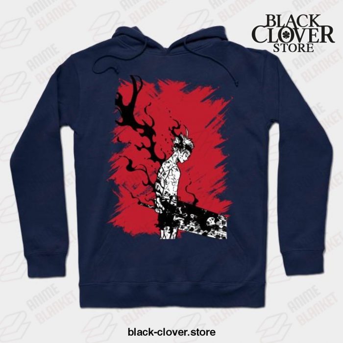 Black Clover Anime - Asta Hoodie Navy Blue / S