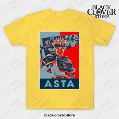 Black Clover Anime - Asta T-Shirt Yellow / S