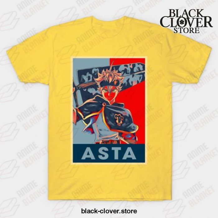 Black Clover Anime - Asta T-Shirt Yellow / S