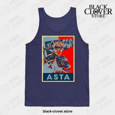 Black Clover Anime - Asta Tank Top Navy Blue / S