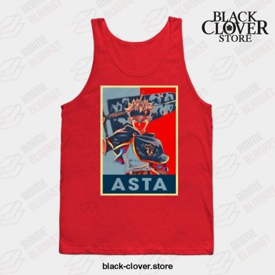 Black Clover Anime - Asta Tank Top Red / S