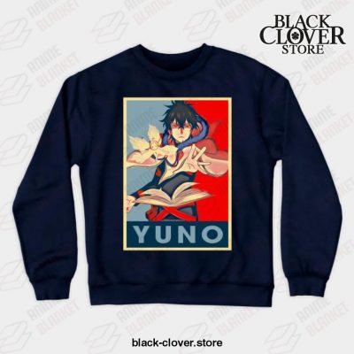 Black Clover Anime - Yuno Crewneck Sweatshirt Navy Blue / S