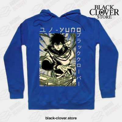 Black Clover Anime Yuno Hoodie Blue / S