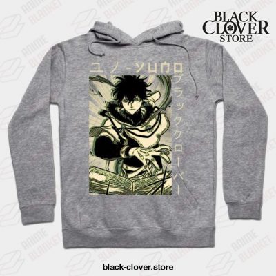 Black Clover Anime Yuno Hoodie Gray / S