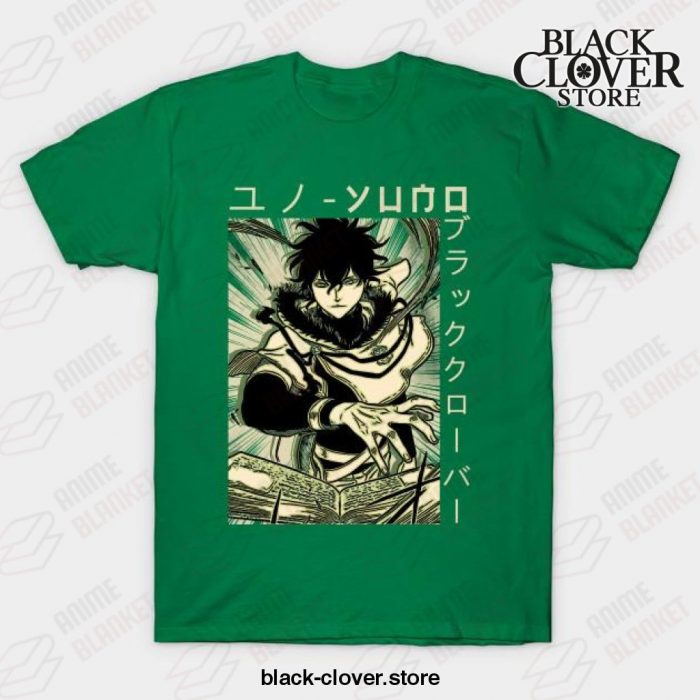 Black Clover Anime Yuno T-Shirt Green / S