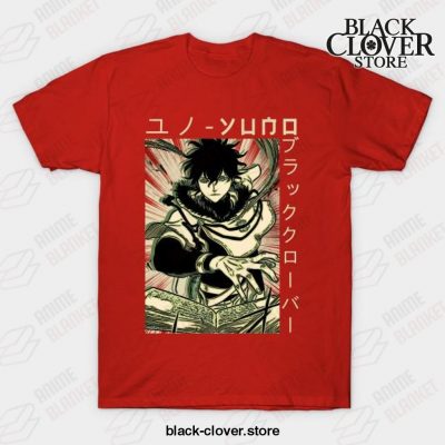 Black Clover Anime Yuno T-Shirt Red / S