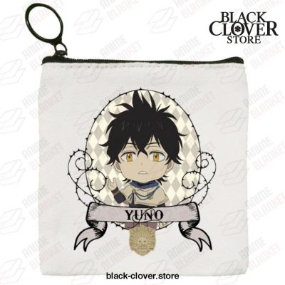 Black Clover Asta Canvas Coin Purse Small Wallet Zipper Bag Hand Style 2