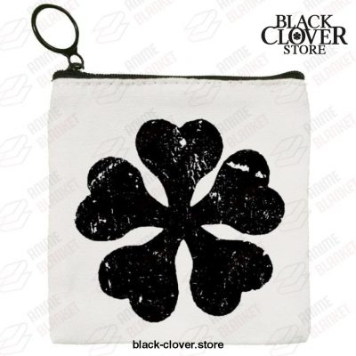 Black Clover Asta Canvas Coin Purse Small Wallet Zipper Bag Hand Style 3