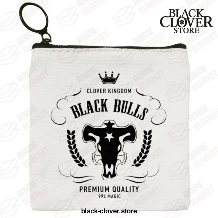 Black Clover Asta Canvas Coin Purse Small Wallet Zipper Bag Hand Style 6