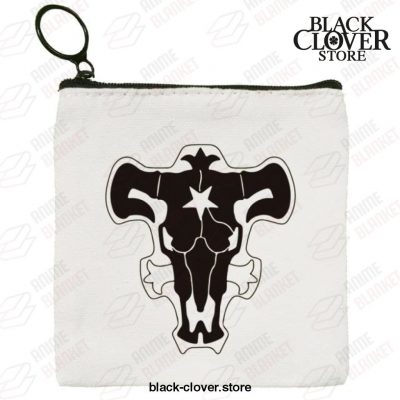 Black Clover Asta Canvas Coin Purse Small Wallet Zipper Bag Hand Style 7
