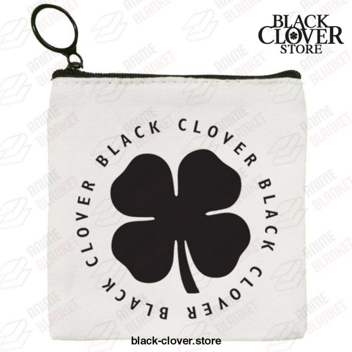 Black Clover Asta Canvas Coin Purse Small Wallet Zipper Bag Hand Style 8