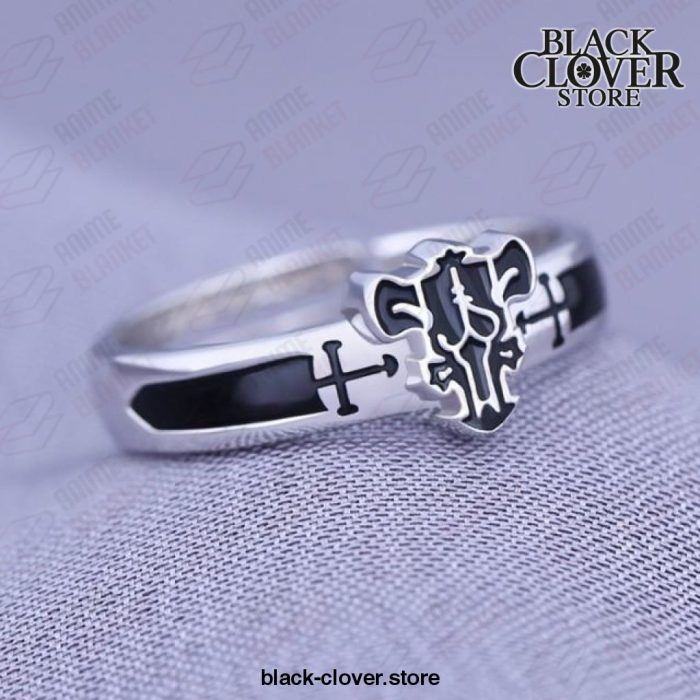 Black Clover Asta Cosplay Silver Ring Fashion