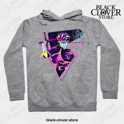 Black Clover - Asta Retro Design Hoodie Gray / S