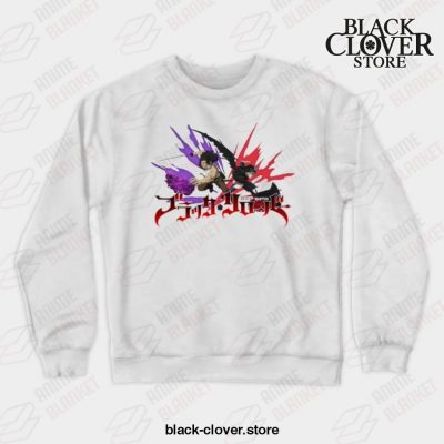 Black Clover Asta & Yami Crewneck Sweatshirt White / S