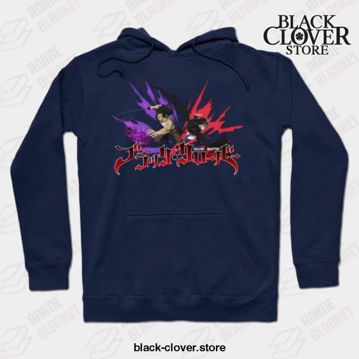 Black Clover Asta & Yami Hoodie Navy Blue / S