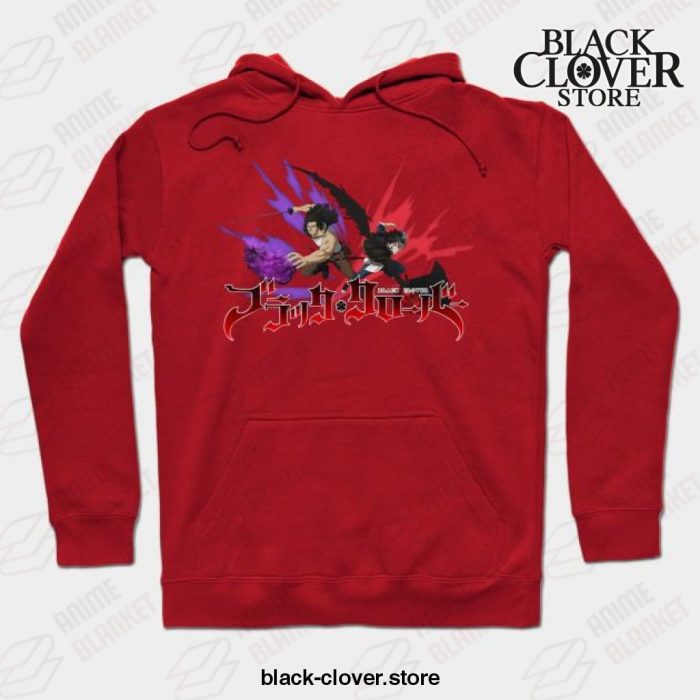 Black Clover Asta & Yami Hoodie Red / S