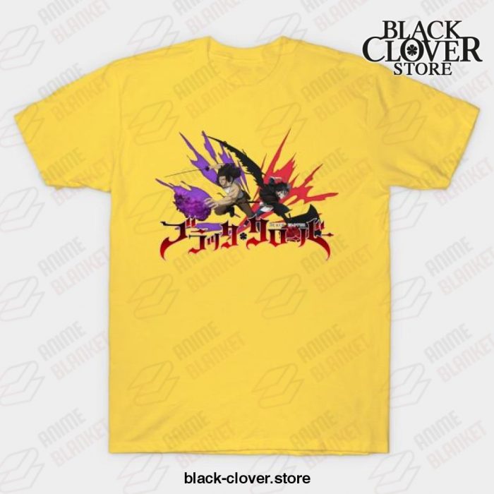 Black Clover Asta & Yami T-Shirt Yellow / S