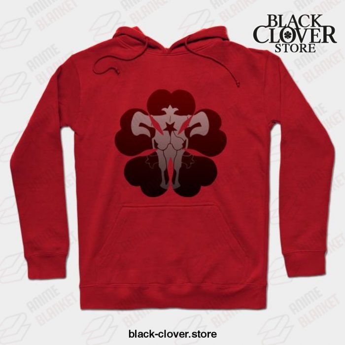 Black Clover Dark Theme Hoodie Red / S