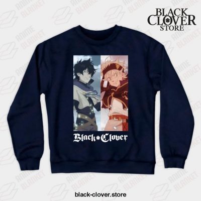 Black Clover Fantasy Anime - Yuno & Asta Sweashirt Navy Blue / S