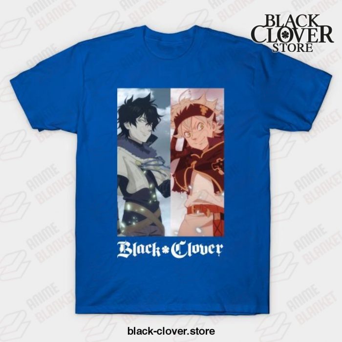 Black Clover Fantasy Anime - Yuno & Asta T-Shirt Blue / S