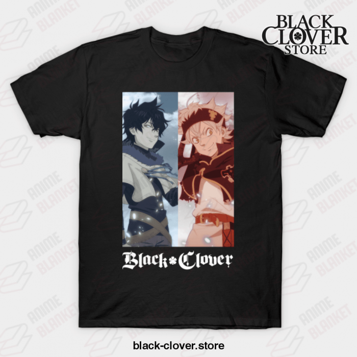 Black Clover Fantasy Anime - Yuno & Asta T-Shirt / S
