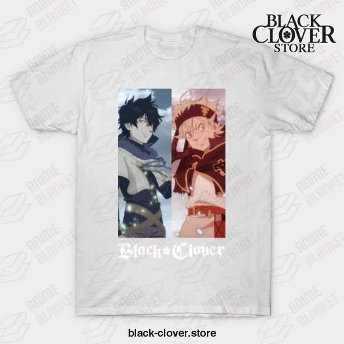 Black Clover Fantasy Anime - Yuno & Asta T-Shirt White / S