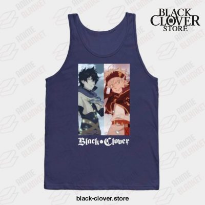 Black Clover Fantasy Anime - Yuno & Asta Tank Top Navy Blue / S