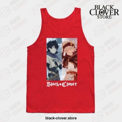 Black Clover Fantasy Anime - Yuno & Asta Tank Top Red / S