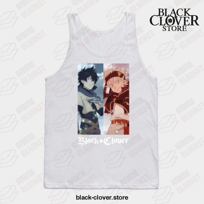 Black Clover Fantasy Anime - Yuno & Asta Tank Top White / S