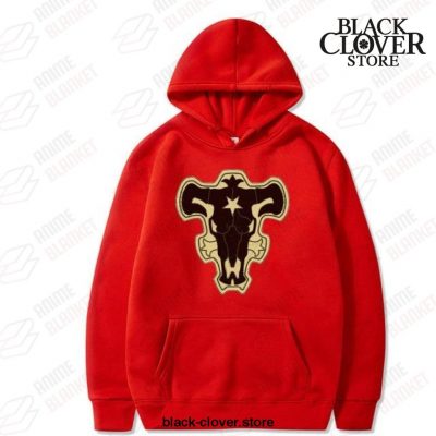 Black Clover Hoodie - Bull Classic Red / Xxxl