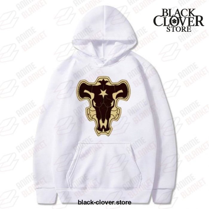 Black Clover Hoodie - Bull Classic White / M