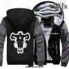 Black Clover Jacket - Bull Coat Zipper Hoodie Winter Warm 4Xl /