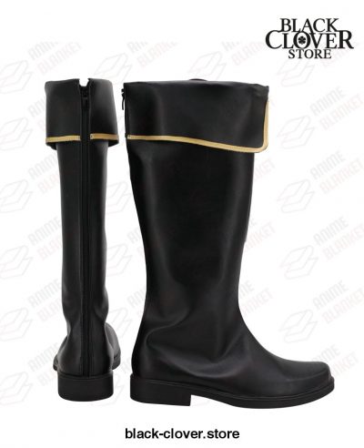 Black Clover Yami Sukehiro Cosplay Shoes Long Boots Leather