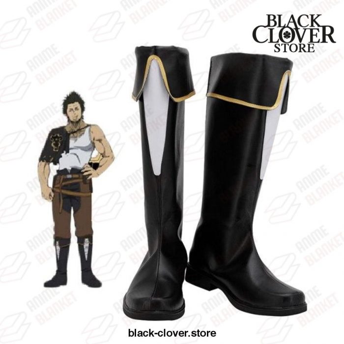 Black Clover Yami Sukehiro Cosplay Shoes Long Boots Leather 35 / Women