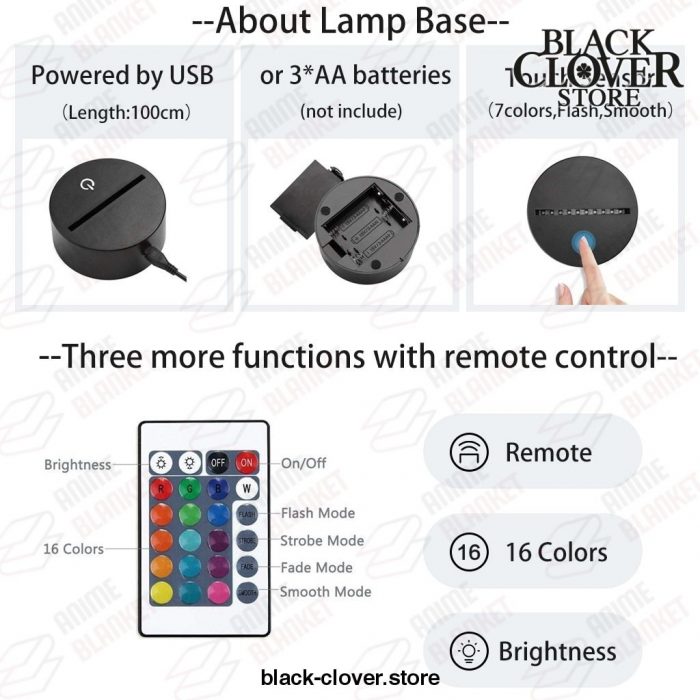 Black Clover Zenon Led Night Light 3D Lamp