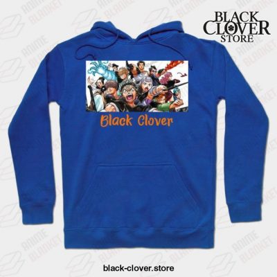 Black Manga Clover Characters Awesome Design Hoodie Navy Blue / S