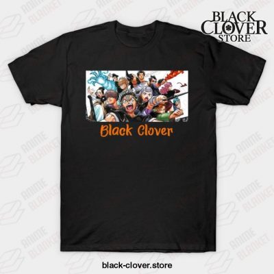 Black Manga Clover Characters Awesome Design T-Shirt / S