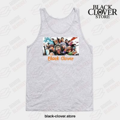 Black Manga Clover Characters Awesome Design Tank Top Gray / S