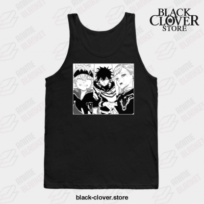 Black Manga Clover Characters Awesome Design Tank Top / S