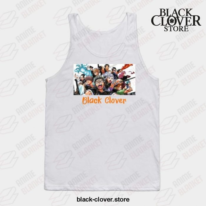 Black Manga Clover Characters Awesome Design Tank Top White / S