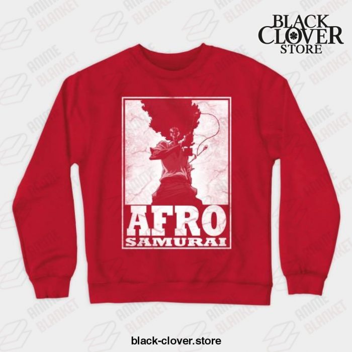 Black Manga Clover Main Characters Design Crewneck Sweatshirt Red / S