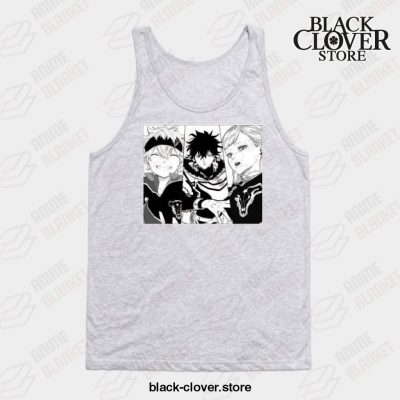 Black Manga Clover Main Characters Design Tank Top Gray / S