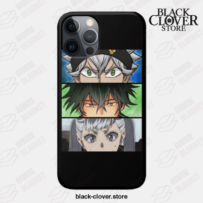 Black Manga Clover Main Characters Phone Case