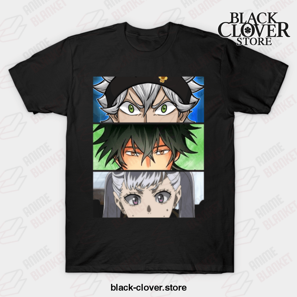 Black Manga Clover Main Characters T-Shirt - Black Clover Store