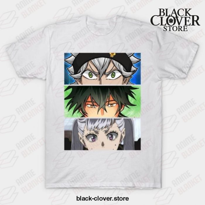 Black Manga Clover Main Characters T-Shirt White / S