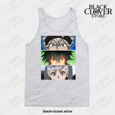 Black Manga Clover Main Characters Tank Top Gray / S