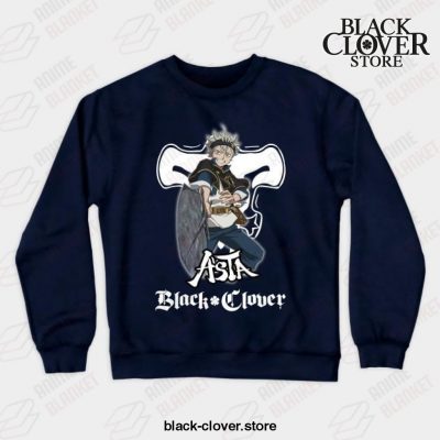 Demon Skull Black Clover Crewneck Sweatshirt Navy Blue / S
