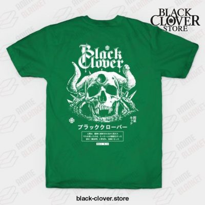 Demon Skull Black Clover T-Shirt Green / S