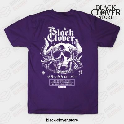 Demon Skull Black Clover T-Shirt Purple / S