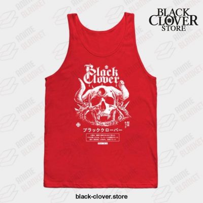 Demon Skull Black Clover Tank Top Red / S